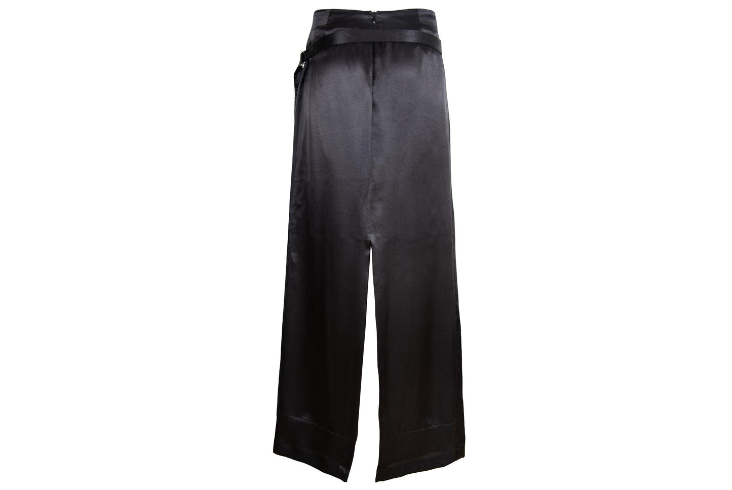 Early 2000s Costume National 100% silk black maxi skirt / Made in Italy