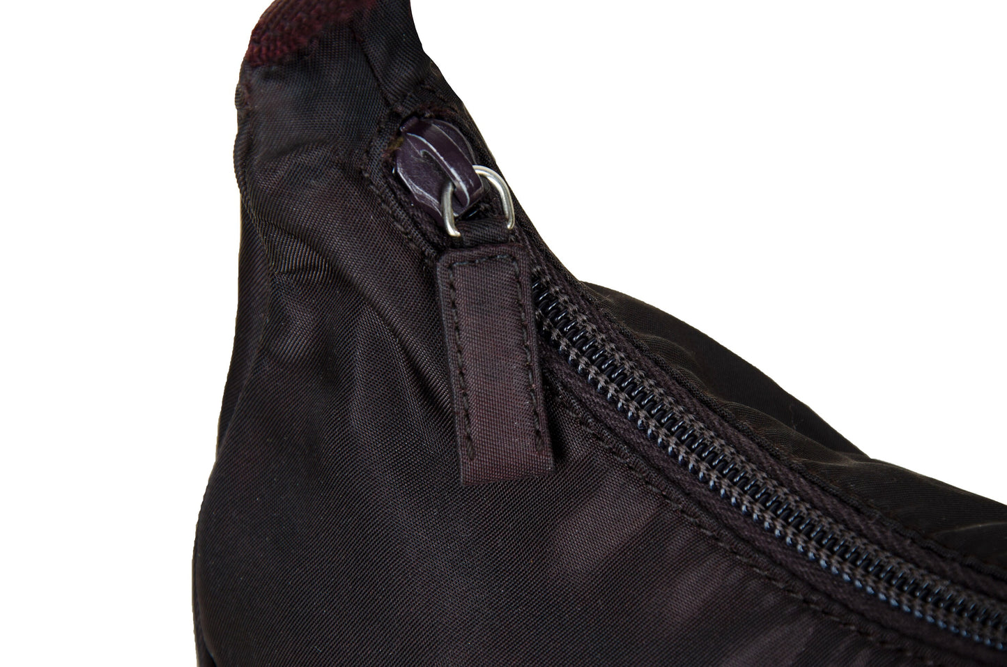 Vintage Prada brown tessuto mini hobo handbag / 90s - 2000s Prada brown nylon mini purse