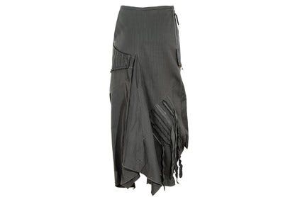 2000s Marithé + François Girbaud deconstructed asymmetrical v-shape waist skirt / Made in Italy