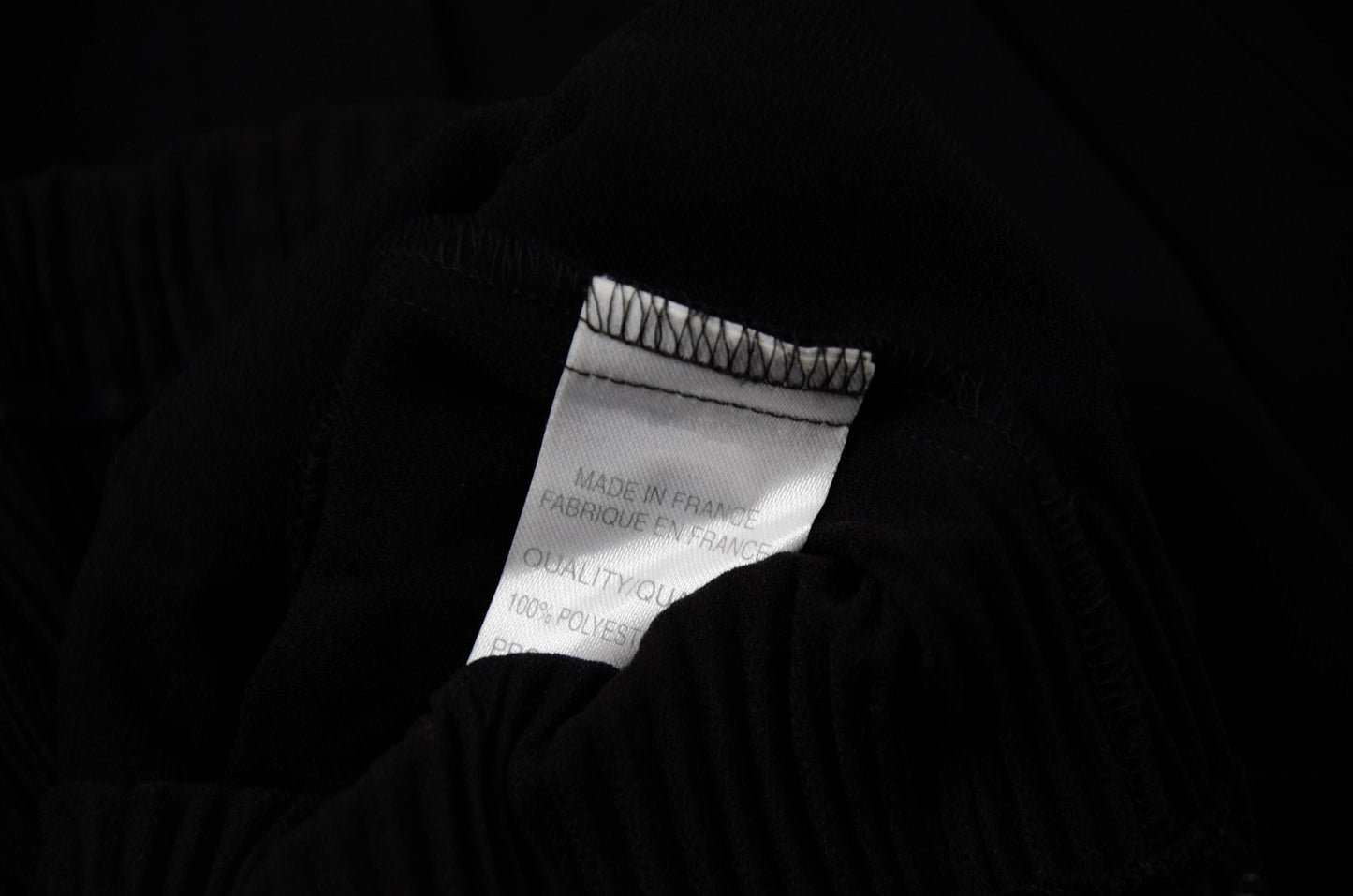 Vintage French brand permanent pleats black jacket and pants / Made in France