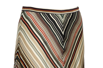 Vintage Max Mara 100% silk striped mermaid skirt / Made in Italy