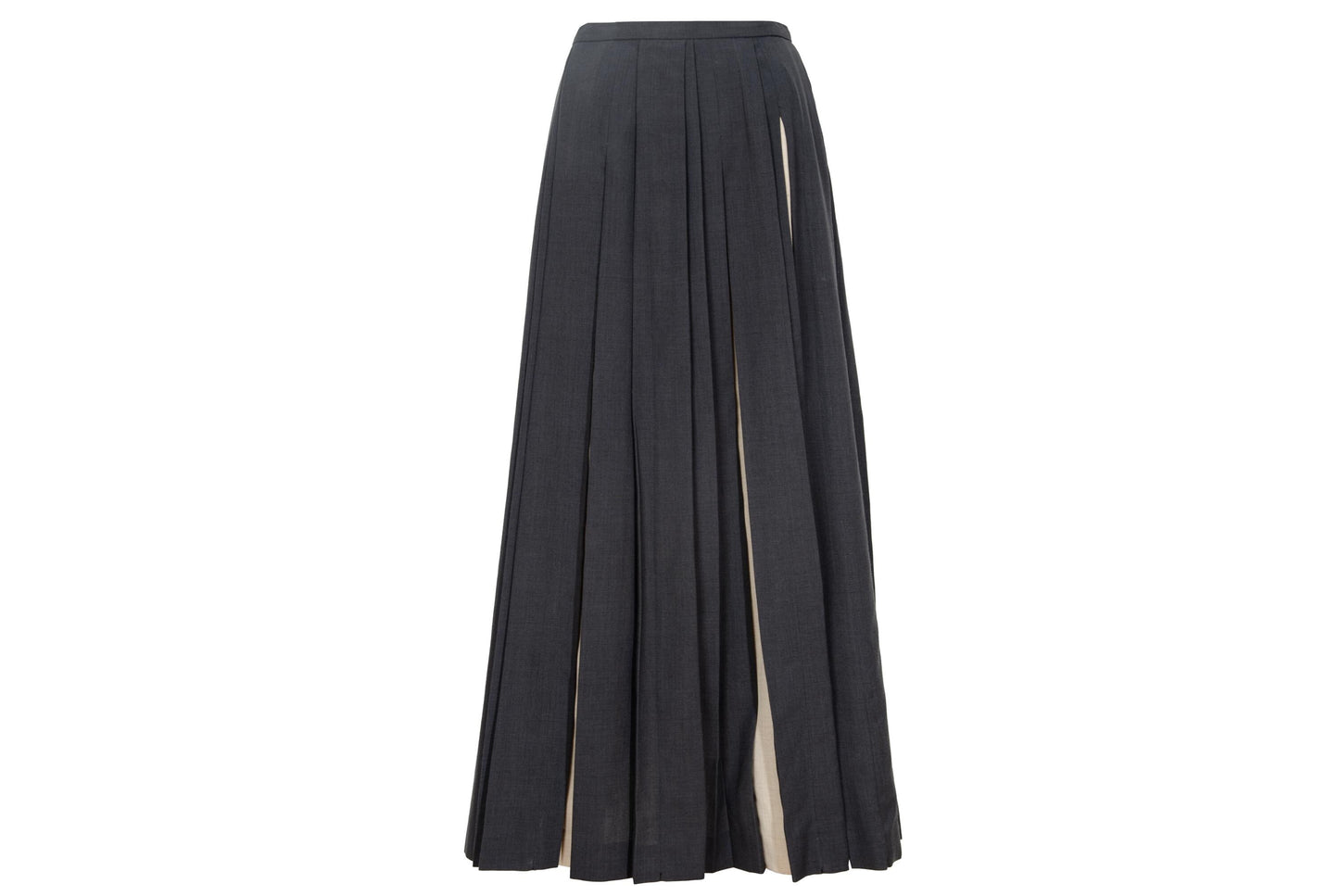 Vintage "IWISH" by Yohji Yamamoto long pleated skirt with contrasting panels / Made in Japan