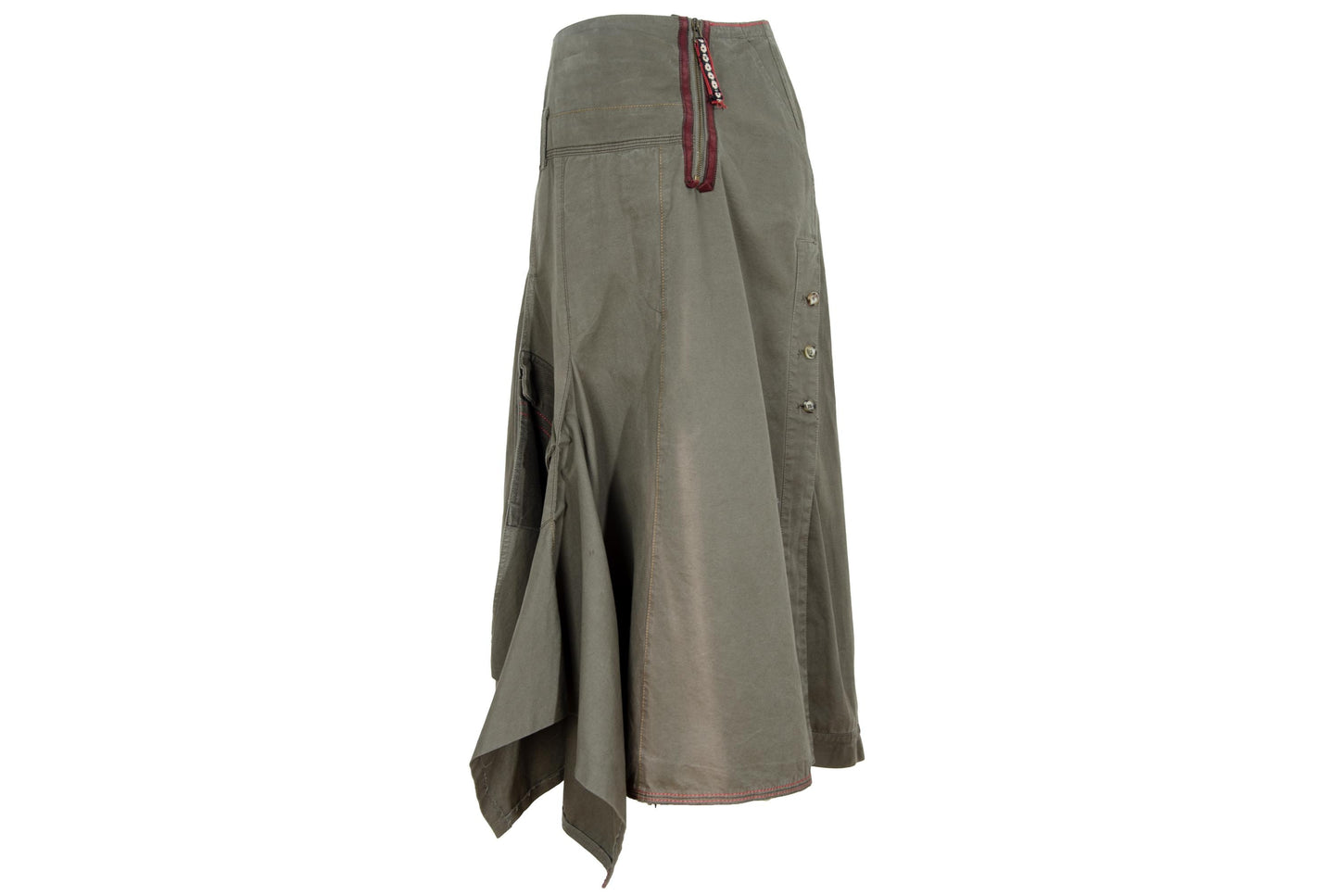 F/W 2003 Marithé + François Girbaud utility asymmetrical cargo skirt / Made in Italy
