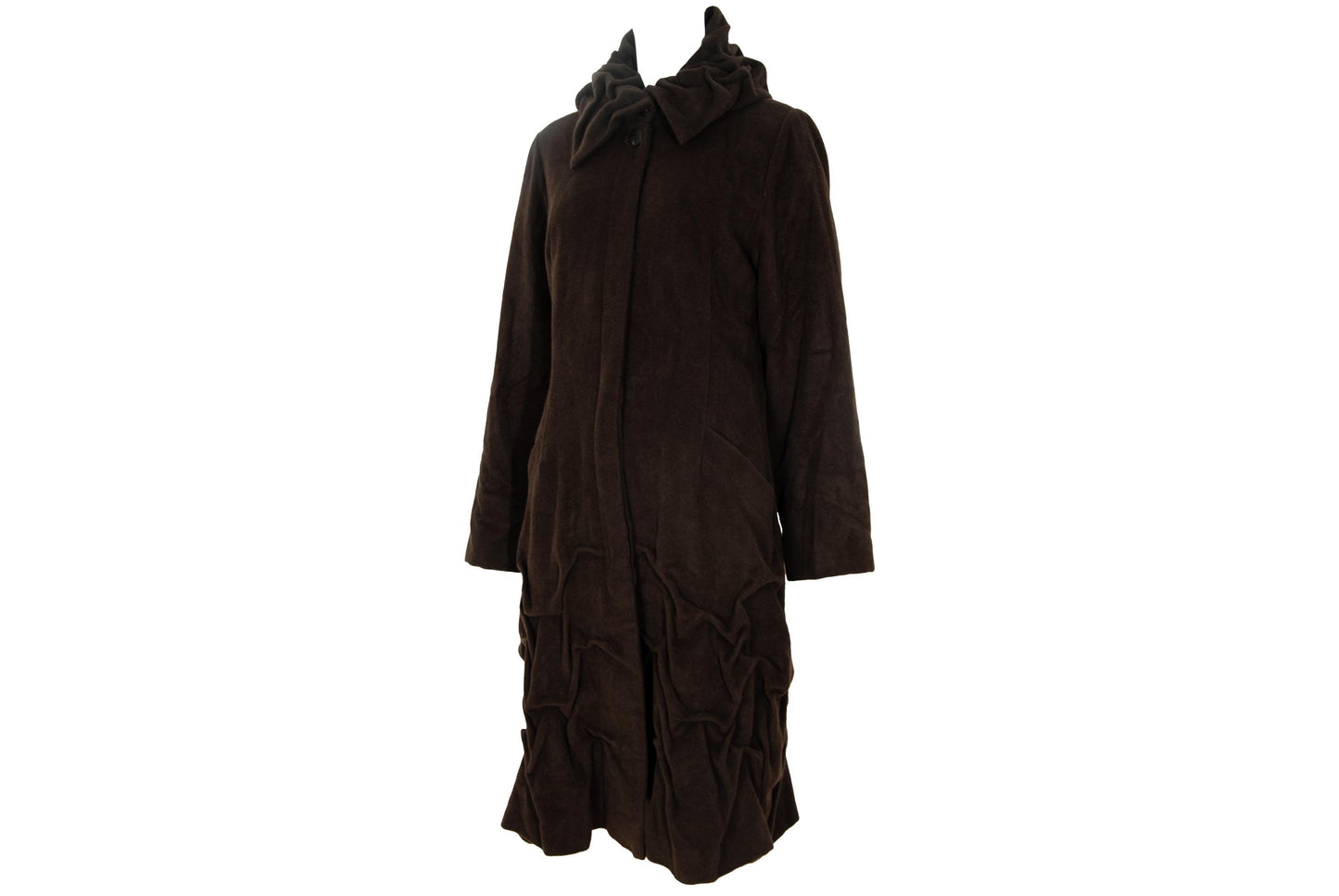 Vintage Ritsuko Shirahama Sculptural Brown Angora & Wool Coat - Made in Japan