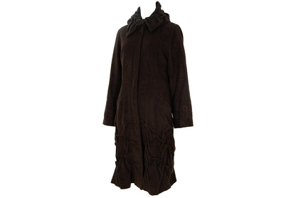 Vintage Ritsuko Shirahama Sculptural Brown Angora & Wool Coat - Made in Japan