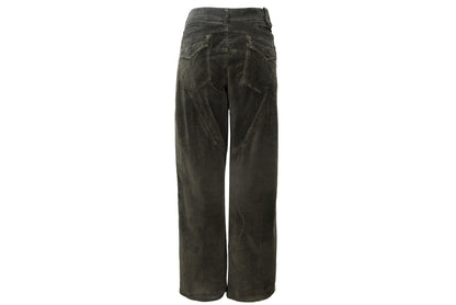 2000s Gaetano Navarra low waist military inspired multi pocket velvet cargo pants