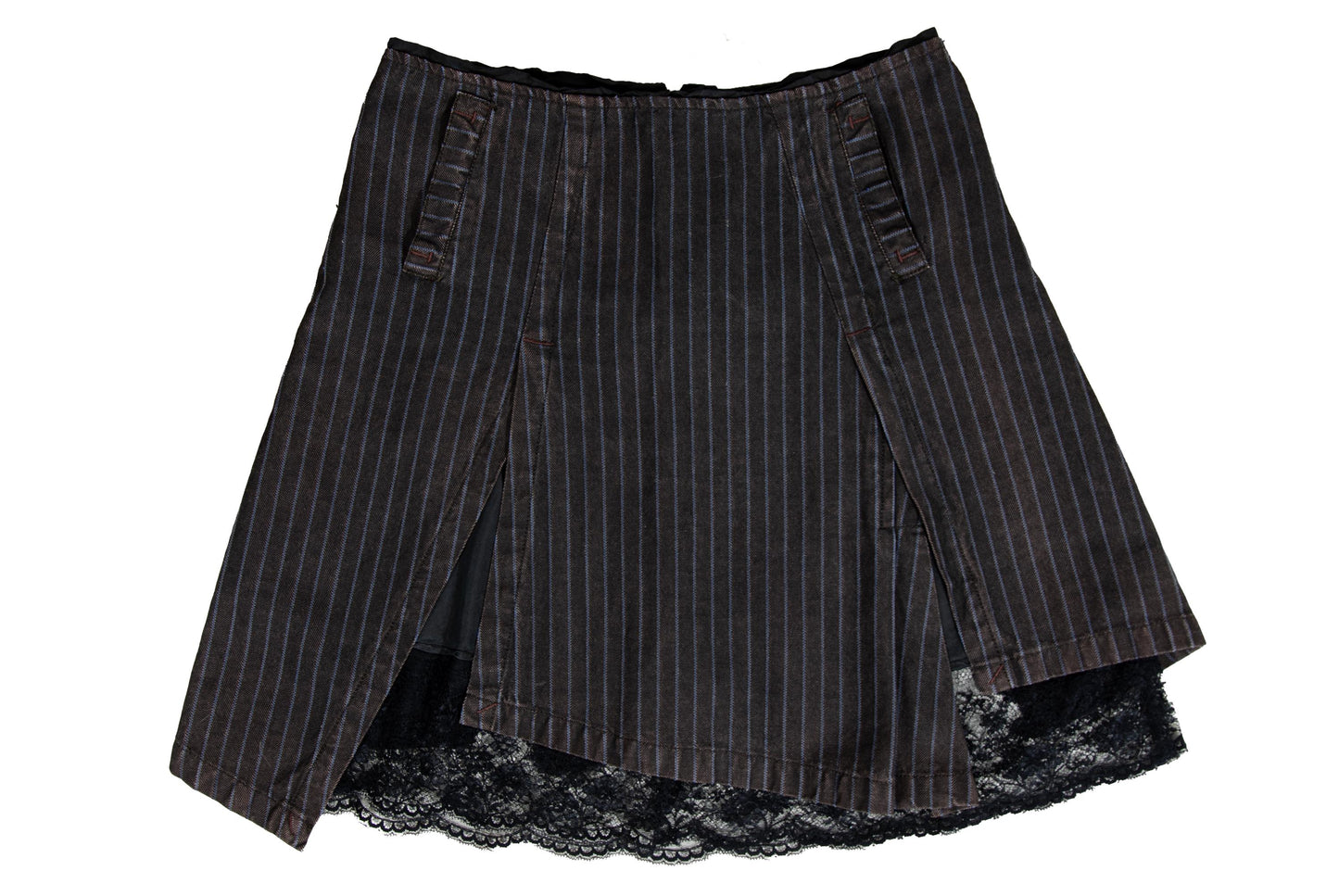 Vintage Sportmax silk lace trim mini skirt / Made in Italy