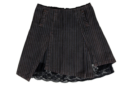Vintage Sportmax silk lace trim mini skirt / Made in Italy