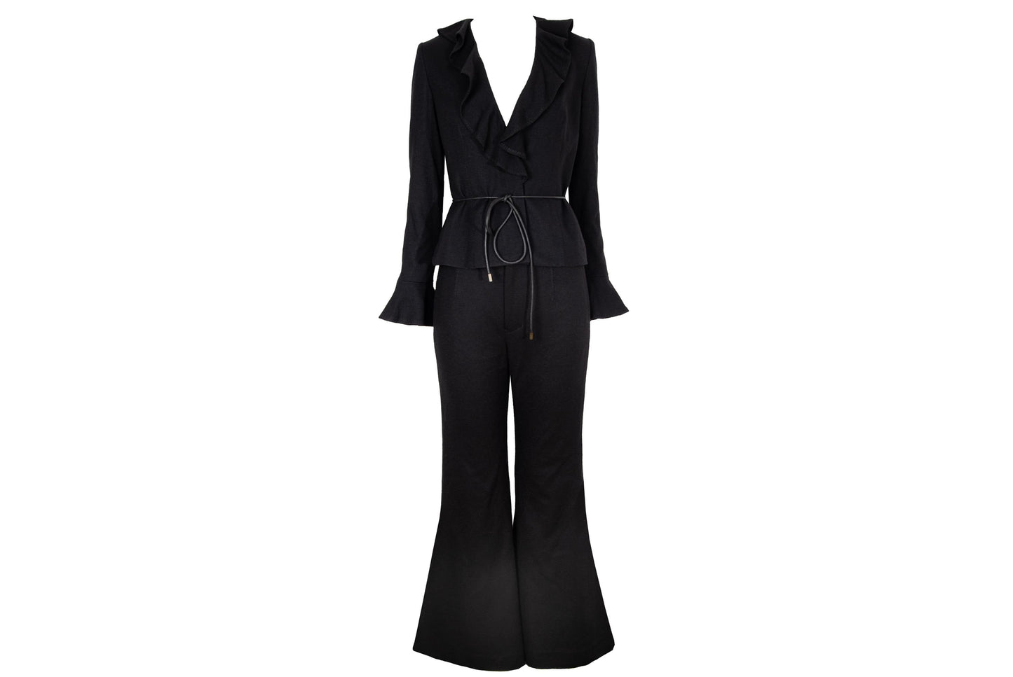 Novespazio by Noboru Yamafuji two piece black wool suit / Made in Japan
