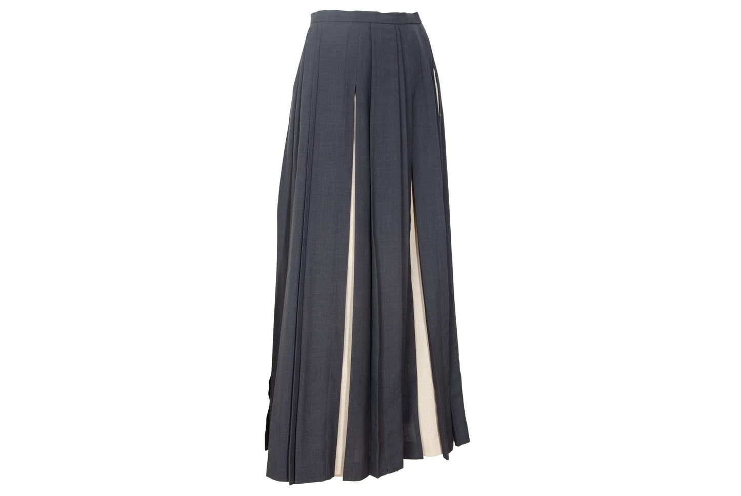 Vintage "IWISH" by Yohji Yamamoto long pleated skirt with contrasting panels / Made in Japan