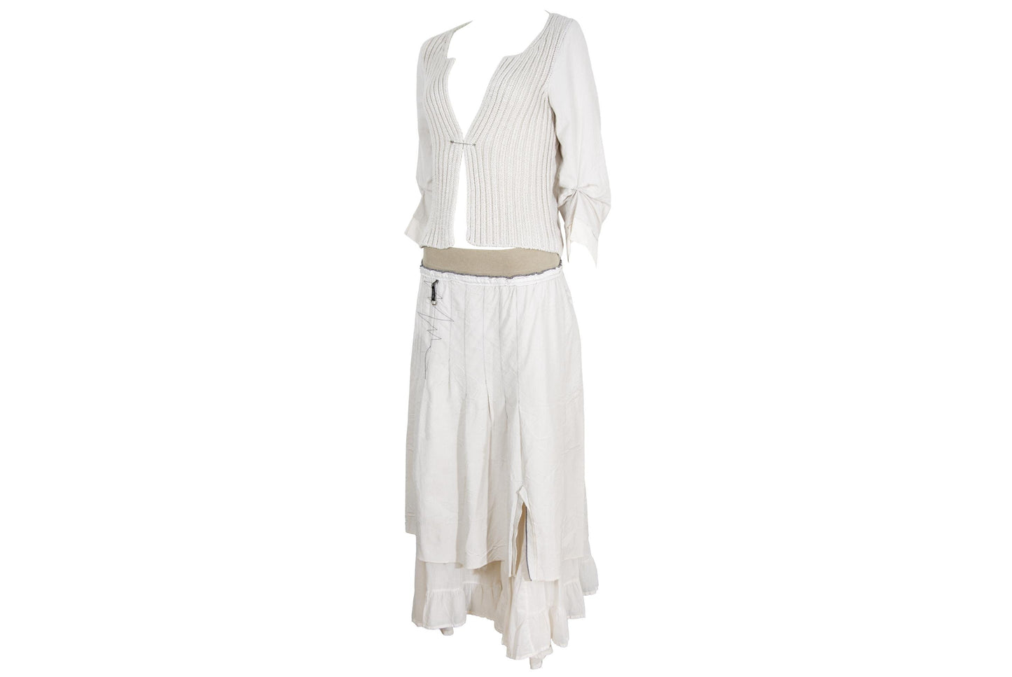 Vintage Cop Copine knit cardigan and skirt set / Made in France