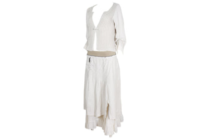 Vintage Cop Copine knit cardigan and skirt set / Made in France