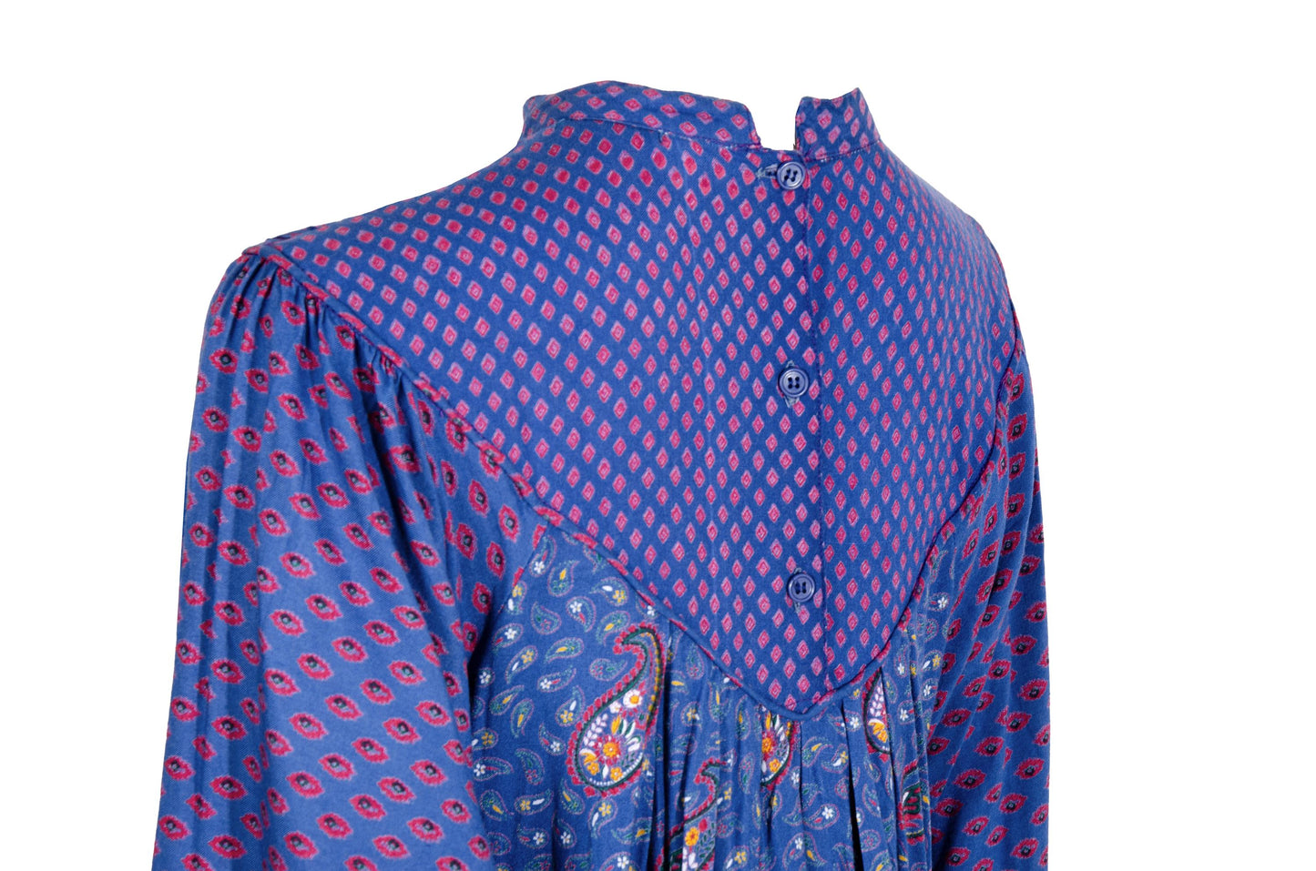 1970s René Derhy Indian bib dress