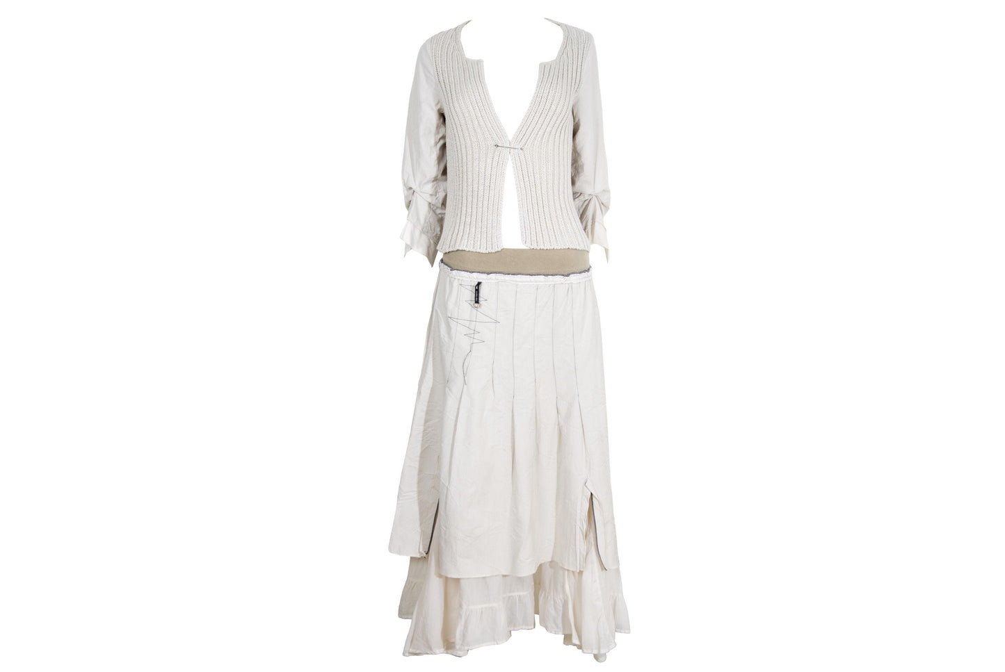Vintage Cop Copine knit cardigan and skirt set / Made in France