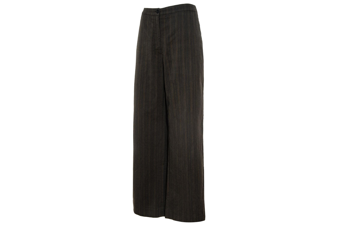 Vintage Dries Van Noten wool & cotton straight wide striped trousers.