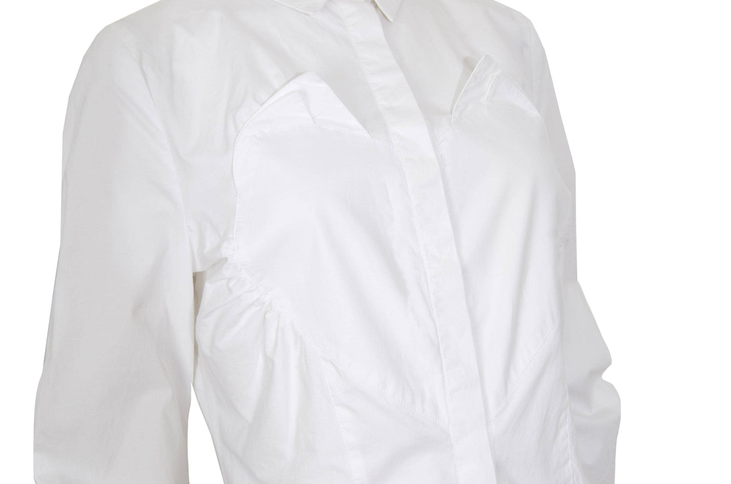 Vintage Gaetano Navarra white button down poplin shirt with heart shaped insert