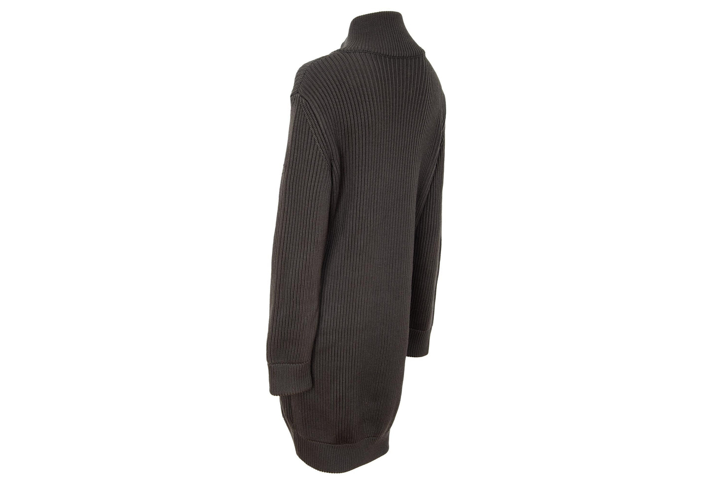 Vintage Martin Margiela 100% wool rib knit high collar zip front sweater