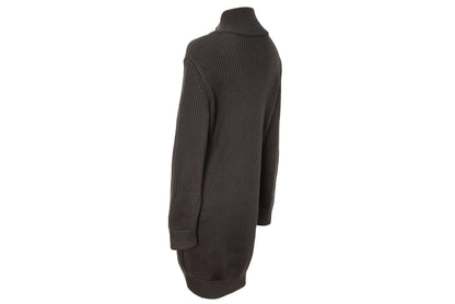 Vintage Martin Margiela 100% wool rib knit high collar zip front sweater