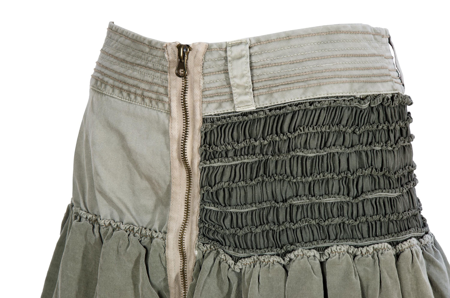 2000s Marithé + François Girbaud cotton & silk mini skirt / Made in Italy