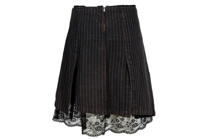 Vintage Sportmax silk lace trim mini skirt / Made in Italy