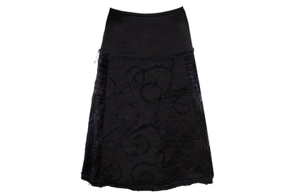 90s Kaat Tilley tie corset back midi skirt / Made in Belgium
