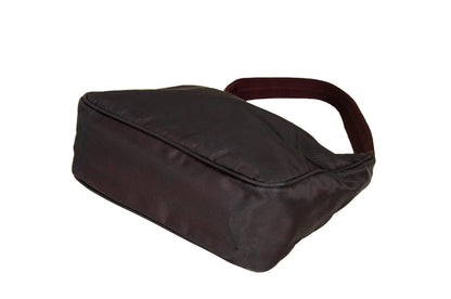 Vintage Prada brown tessuto mini hobo handbag / 90s - 2000s Prada brown nylon mini purse
