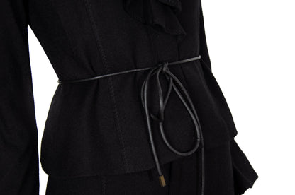 Novespazio by Noboru Yamafuji two piece black wool suit / Made in Japan