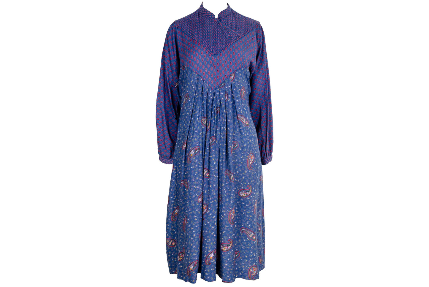 1970s René Derhy Indian bib dress