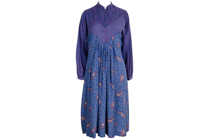1970s René Derhy Indian bib dress
