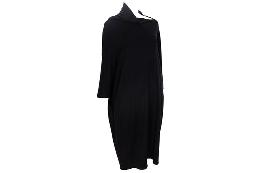90s Jil Sander 100% wool knit cocoon architectural dress / Made in Italy