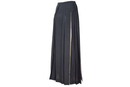 Vintage "IWISH" by Yohji Yamamoto long pleated skirt with contrasting panels / Made in Japan