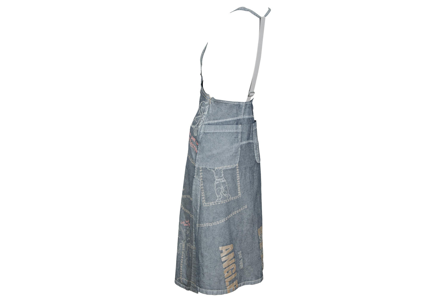 2000s Marithé + François Girbaud denim relaxed apron dress / Made in Italy