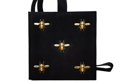 Rare Vintage 31 Février Paris Mini Tote with Gold Bees