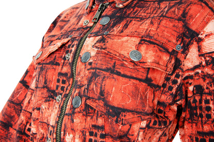 Jean Paul Gaultier "Fight Racism" red brick wall graffiti cropped jacket / Gaultier F/W 1997-1998 outerwear