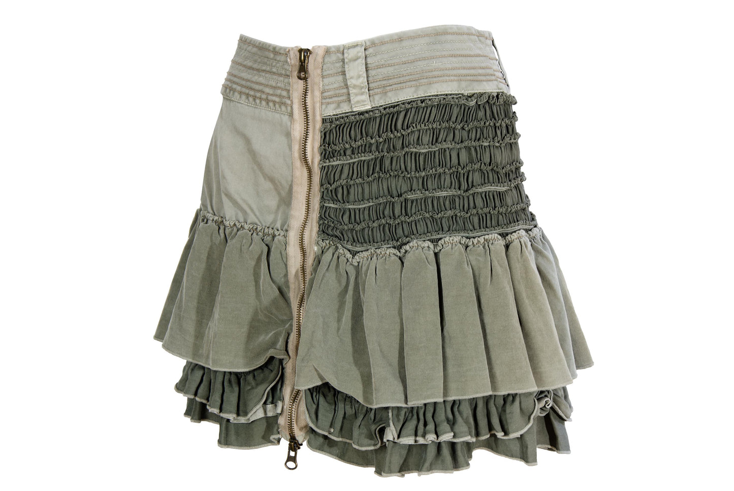 2000s Marithé + François Girbaud cotton & silk mini skirt / Made in Italy