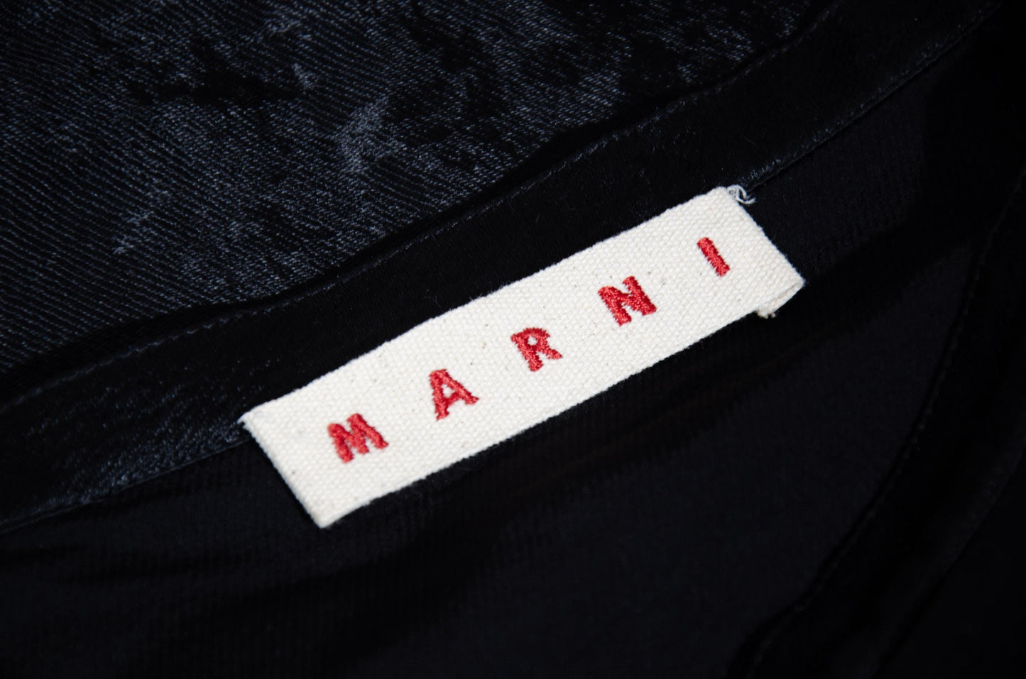 Marni black jacquard satin asymmetrical wrap skirt with fringe hem
