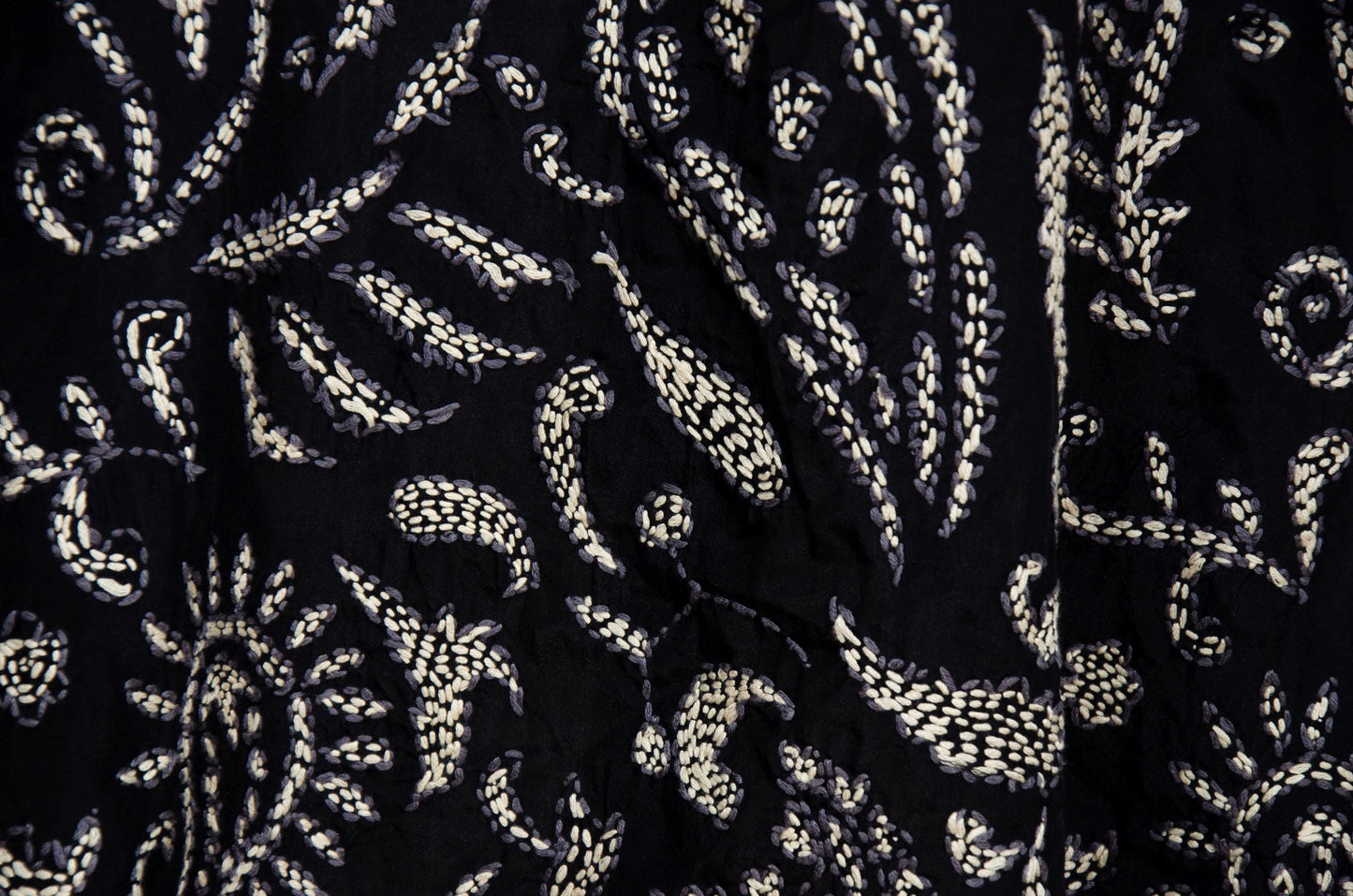 Vintage 100% silk embroidered kimono sleeves kaftan dress / Made in Italy