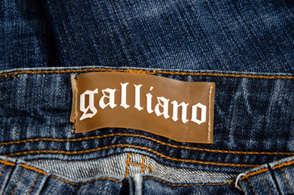 2000s Galliano low rise patchwork jeans / Made in Italy