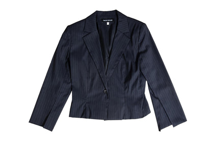 S/S 2002 Marcel Marongiu two piece suit with black lace details / Made in France