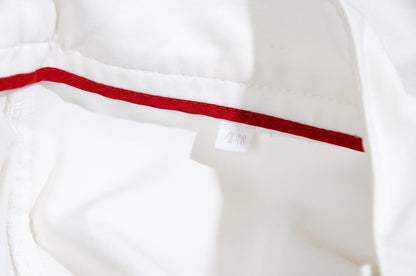 Vintage Prada Linea Rossa white nylon sporty 3/4 capri pants / Made in Italy