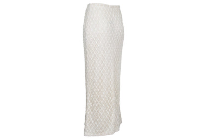 Vintage Y's "I Wish" by Yohji Yamamoto cream lace maxi skirt / Made in Japan