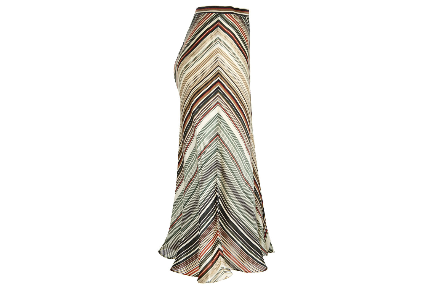 Vintage Max Mara 100% silk striped mermaid skirt / Made in Italy