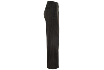 Vintage Dries Van Noten wool & cotton straight wide striped trousers.