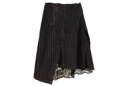 Vintage Sportmax silk lace trim mini skirt / Made in Italy