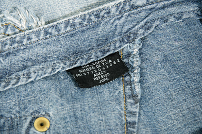 2000s Cop Copine light wash denim wrap skirt / Made in France