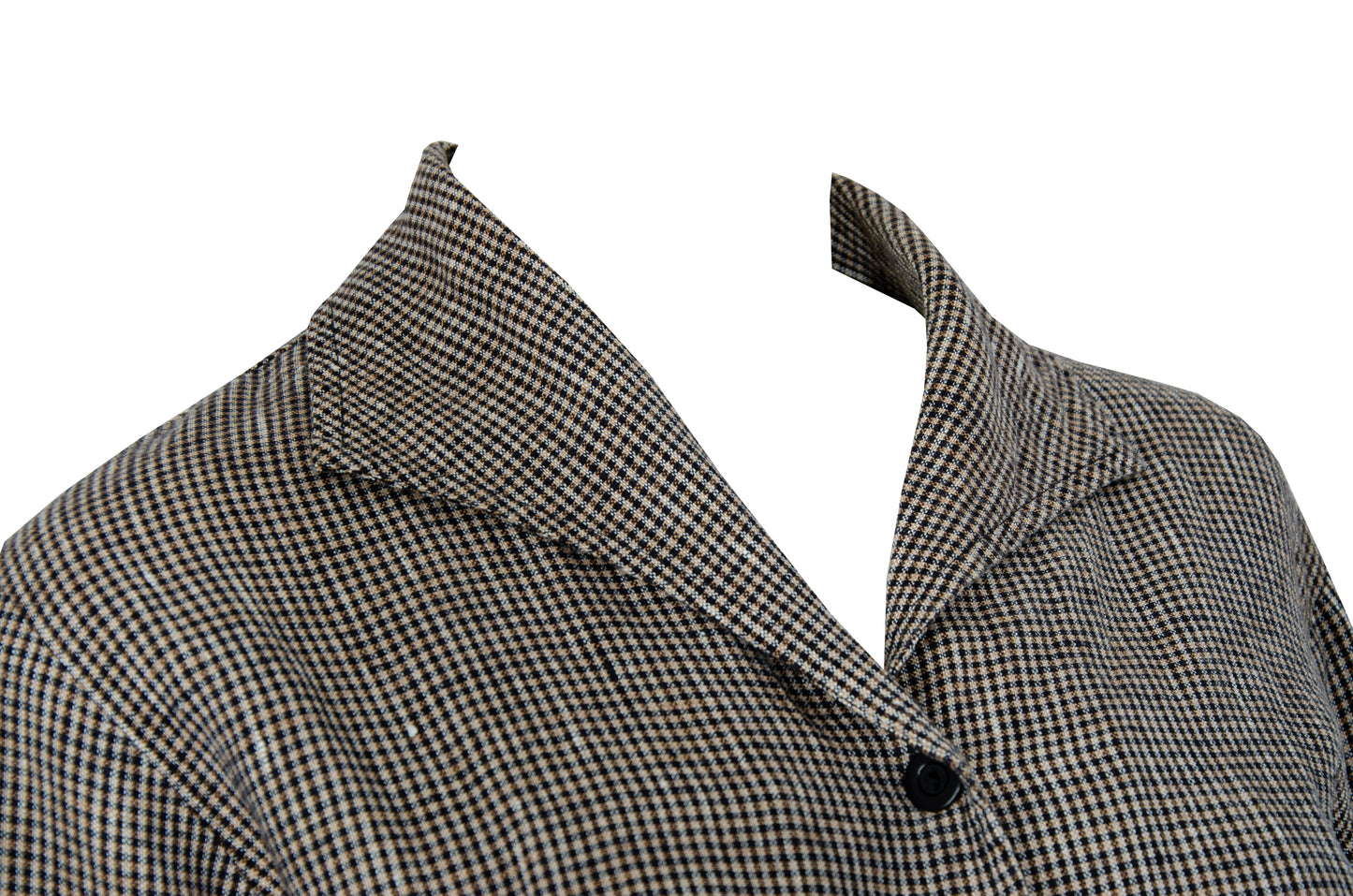 90s FLAX by Jeanne Engelhart 100% linen checkered blouse and skirt two piece set