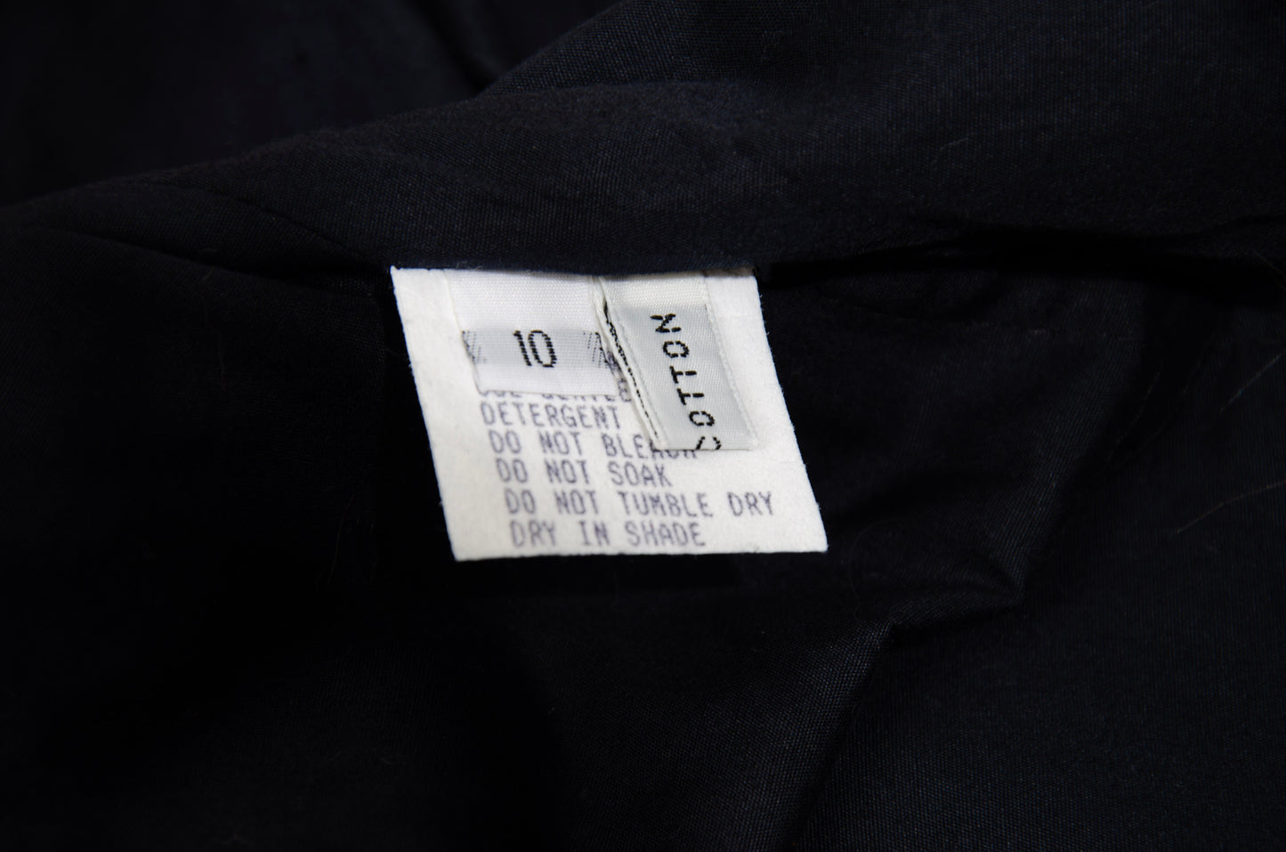 Vintage Easton Pearson black cotton corset inspired lace-up blouse with zip back opening