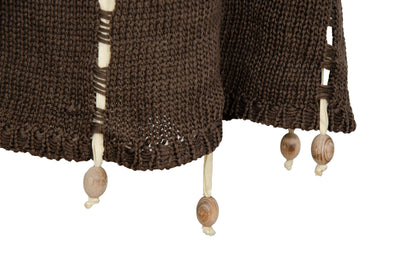 Vintage PierAntonioGaspari brown cotton knit convertible 2-in-1 sleeveless top - Made in Italy