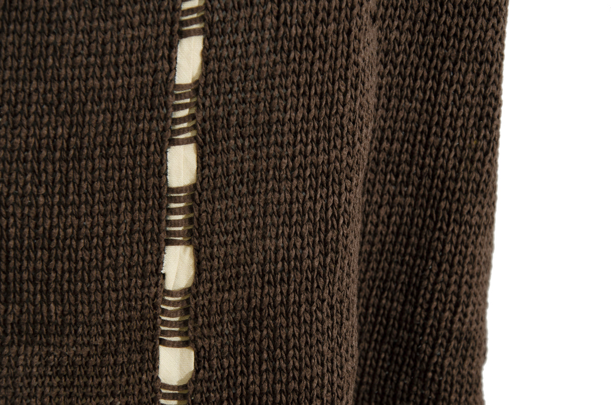 Vintage PierAntonioGaspari brown cotton knit convertible 2-in-1 sleeveless top - Made in Italy