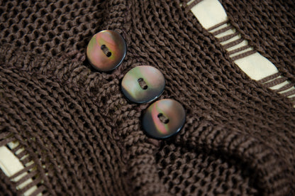 Vintage PierAntonioGaspari brown cotton knit convertible 2-in-1 sleeveless top - Made in Italy